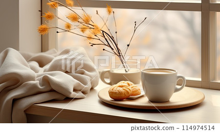 breakfast on a chilly autumn morning 114974514