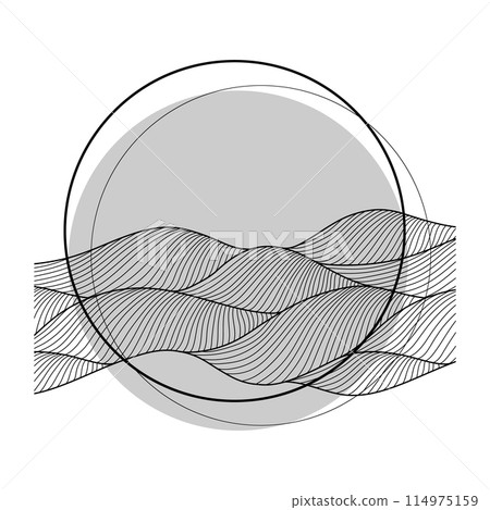 Card design with waves. Background with sea, river or water texture. 114975159