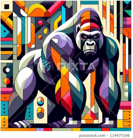 Handsome Gorilla (Cubism) 114975596