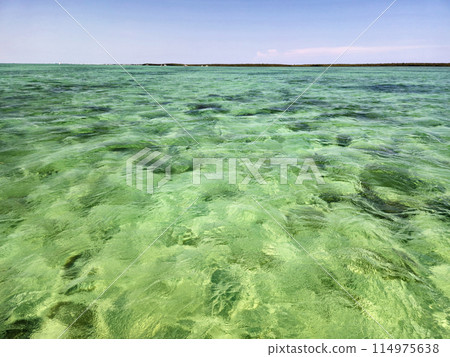 Clear waters of Biscayne National Park, Florida on sunny summer day. 114975638