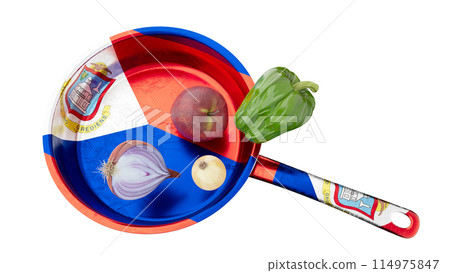 Fresh Produce on Sint Eustatius Flag-Inspired Skillet Fresh Produce on Sint Eustatius Flag-Inspired Skillet 114975847