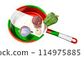 Colorful Cuisine Preparations on a Tajikistan Flag Themed Frying Pan 114975885
