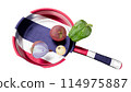 Healthy Cooking with Fresh Produce on a Costa Rican Flag Inspired Pan 114975887