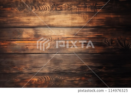 In the foreground, there is a wooden table, with the background out of focus 114976325