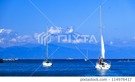 碼頭風景與藍天 114976417