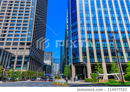 東京都中央區日本橋江戶橋一丁目附近的都會風景 114977583