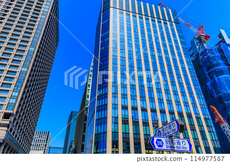 東京都中央區日本橋江戶橋一丁目附近的都會風景 114977587