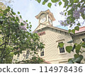Sapporo Clock Tower with its lilacs 114978436
