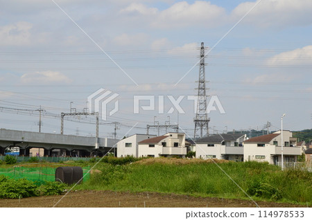 Power lines Hachioji City Power lines Hachioji City 114978533