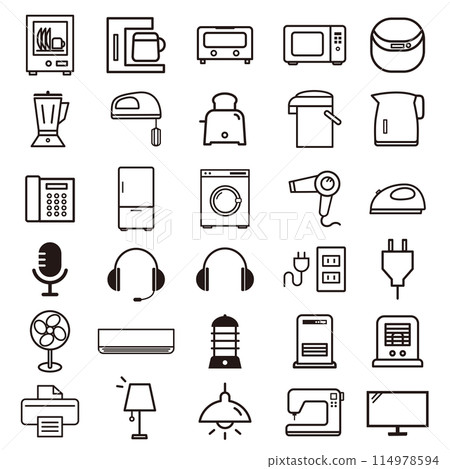 Home appliances icon set 114978594