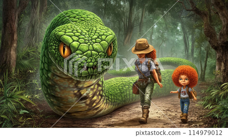 蛇的道路是蛇：獨特的父母和孩子不走蛇的路，而是與巨蛇同行。 114979012