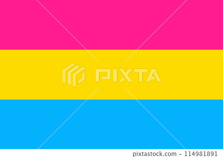 Pansexual Pride Flag background Illustration 114981891