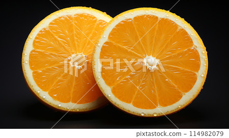 orange fruits fresh white background , Generate AI 114982079