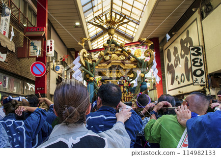 Asakusa Sanja Festival: Mikoshi procession, local mikoshi joint procession, Asakusa Hisago-dori shopping street Asakusa Sanja Festival: Mikoshi procession, local mikoshi joint procession, Asakusa Hisago-dori shopping street 114982133