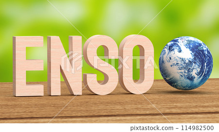 The ENSO word and earth for global warming or climate change crisis 3d rendering. The ENSO word and earth for global warming or climate change crisis 3d rendering. 114982500