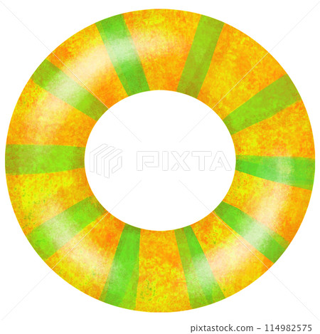 黃色和綠色漂浮物的插圖 黃色和綠色漂浮物的插圖 114982575