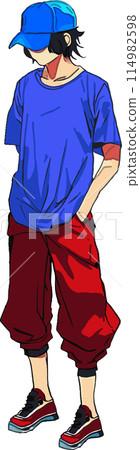 舞者風格時尚的年輕人 114982598