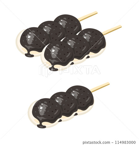 Black sesame bean paste dumpling set Black sesame bean paste dumpling set 114983000