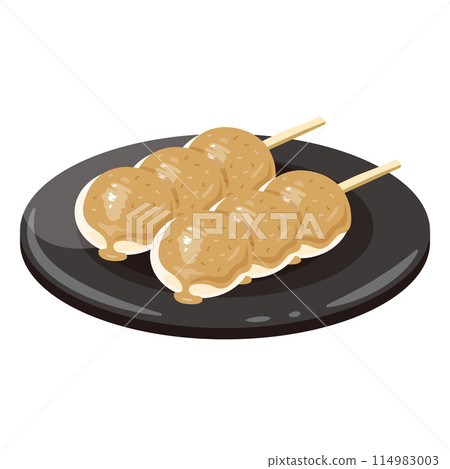 Walnut dumplings served on a plate Walnut dumplings served on a plate 114983003