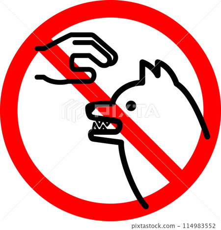 禁止觸摸狗的標記 114983552