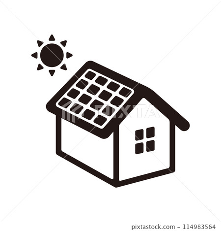 太陽能發電/太陽能板向量圖示說明(生態/生態/SDG) 太陽能發電/太陽能板向量圖示說明(生態/生態/SDG) 114983564