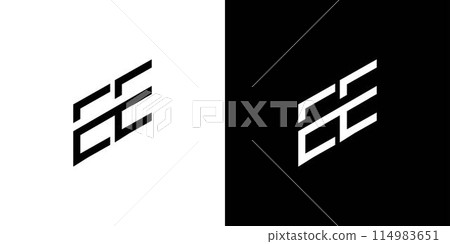 Modern and Unique letter EE initials logo design Modern and Unique letter EE initials logo design 114983651