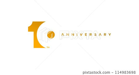 Modern and elegant number 10 logo design 114983698