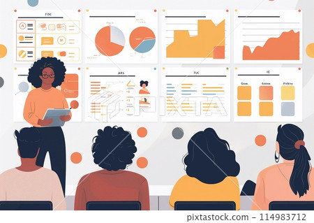 Parent-teacher conferences, the morning rush to get everyone to school, Vector illustration. 114983712