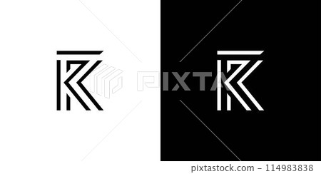 Modern and strong letter R initials logo design Modern and strong letter R initials logo design 114983838