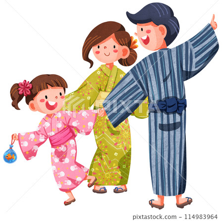 Hanabi festival watercolor illustration element concept 114983964