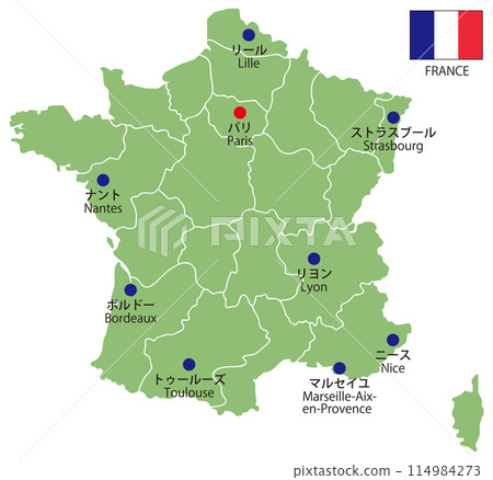 Dividable map of France - Major cities Dividable map of France - Major cities 114984273