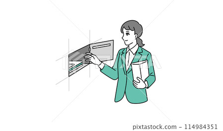 商務人士檢查郵件的插圖 114984351