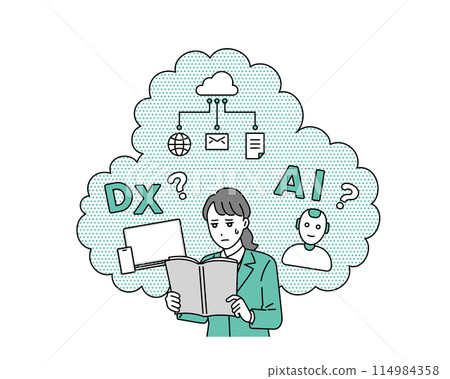 擔心商業工具的商務人士的插圖 114984358