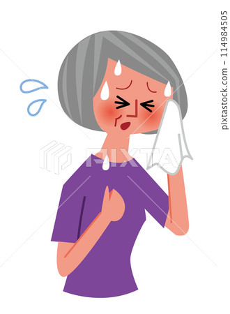 A sweaty old lady 114984505