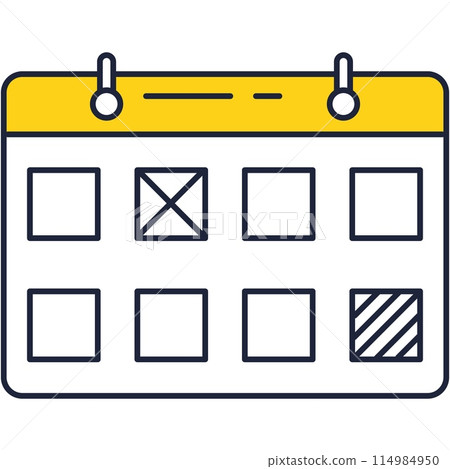 Calendar icon vector date and time for event Calendar icon vector date and time for event 114984950