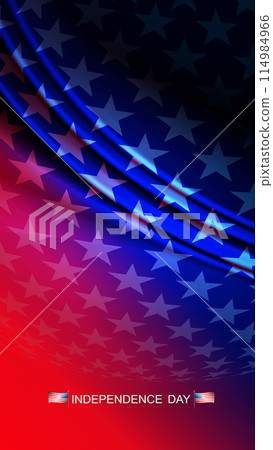 Illustration with USA flag, national symbol of America Illustration with USA flag, national symbol of America 114984966