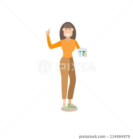 Tour operator vector illustration in flat style Tour operator vector illustration in flat style 114984979