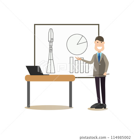 Space people concept flat vector illustration Space people concept flat vector illustration 114985002