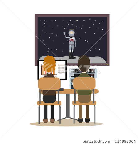 Space people concept flat vector illustration Space people concept flat vector illustration 114985004