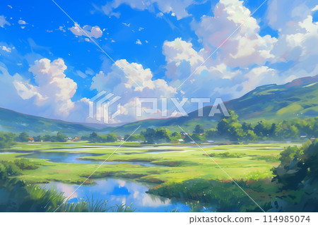 藍天環繞的綠色天堂 藍天環繞的綠色天堂 114985074