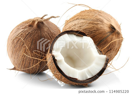 Coconut isolated on the white background 114985220