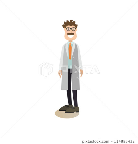 Space people concept flat vector illustration 114985432