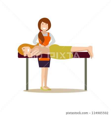 Spa people concept vector flat illustration 114985502
