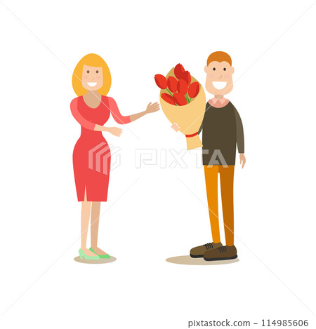 People and relations concept vector flat illustration 114985606