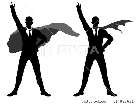 一名男性辦公室工作人員的剪影插圖,其單手舉起,全身前視,身穿斗篷和圍巾,擺出指向姿勢 一名男性辦公室工作人員的剪影插圖,其單手舉起,全身前視,身穿斗篷和圍巾,擺出指向姿勢 114985631