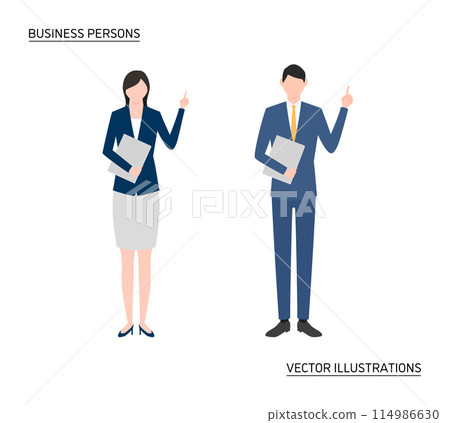 商務人士指著 114986630