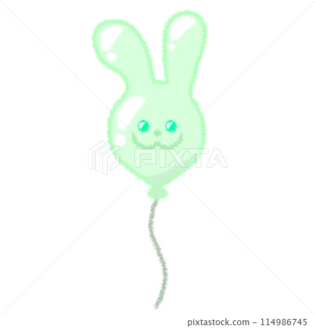 Bunny-shaped balloon illustration 114986745