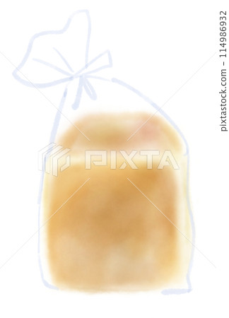 袋子裡的一條麵包的插圖 袋子裡的一條麵包的插圖 114986932