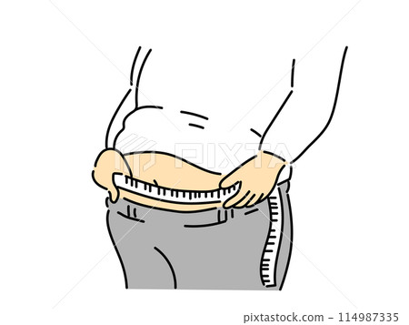 Illustration of a fat belly Illustration of a fat belly 114987335
