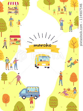 Marche People enjoying at the holiday market Marche People enjoying at the holiday market 114987546